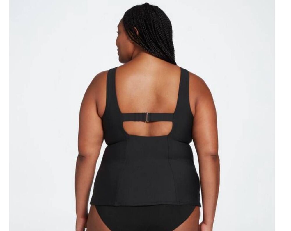 CALIA Power Sculpt Tankini Swimsuit Top 3X Black High Support UPF 50+ NWT HTF - Picture 2 of 13